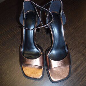 ANTONIO MELANI CLEAR HEEL SANDALS GLASS SLIPPER SZ 7.5 NWT $100